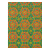 Naadloze pointillisme handbeschilderde cirkels ron tafelkleed (Voorkant)