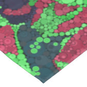 Naadloze pointillisme handbeschilderde cirkels ron tafelkleed (Gekanteld)