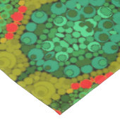 Naadloze pointillisme handbeschilderde cirkels ron tafelkleed (Gekanteld)