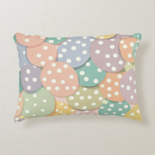 Naadloze Polka Dot Patroon in Pastel Kleuren Accent Kussen