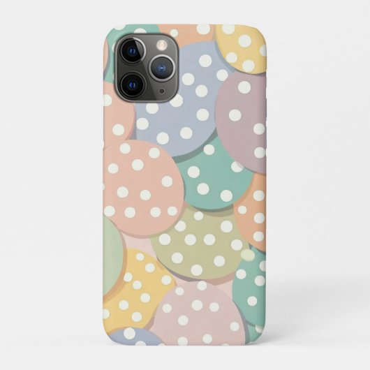 Naadloze Polka Dot Patroon in Pastel Kleuren Case-Mate iPhone Case (Achterkant)
