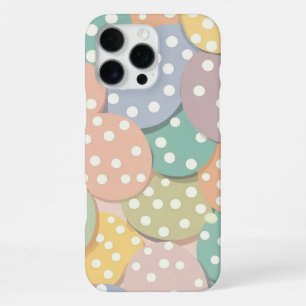 Naadloze Polka Dot Patroon in Pastel Kleuren iPhone 16 Pro Max Hoesje