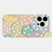 Naadloze Polka Dot Patroon in Pastel Kleuren iPhone Hoesje (Achterkant horizontaal)