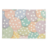 Naadloze Polka Dot Patroon in Pastel Kleuren Kussensloop (Achterkant)