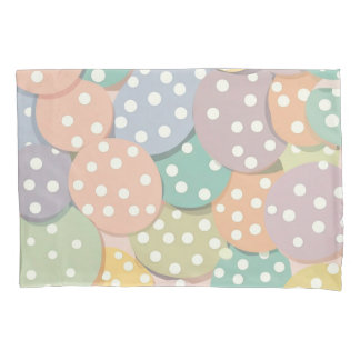 Naadloze Polka Dot Patroon in Pastel Kleuren Kussensloop