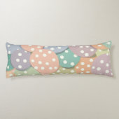 Naadloze Polka Dot Patroon in Pastel Kleuren Lichaamskussen (Achterkant)