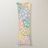 Naadloze Polka Dot Patroon in Pastel Kleuren Lichaamskussen (Voorkant Verticaal)