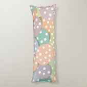 Naadloze Polka Dot Patroon in Pastel Kleuren Lichaamskussen (Achterkant (Verticaal))