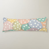 Naadloze Polka Dot Patroon in Pastel Kleuren Lichaamskussen (Voorkant)
