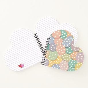 Naadloze Polka Dot Patroon in Pastel Kleuren Notitieboek