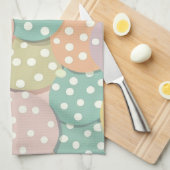 Naadloze Polka Dot Patroon in Pastel Kleuren Theedoek (Quarter Fold)