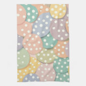 Naadloze Polka Dot Patroon in Pastel Kleuren Theedoek (Verticaal)