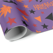 Naadloze pompoen, bladeren en sterren inpakpapier (Rol Hoek)