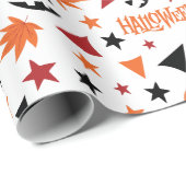 Naadloze pompoen en bladeren Halloween Gift Wrap Cadeaupapier (Rol Hoek)