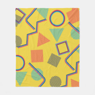 Naadloze Pop Art Pattern. Abstracte kleurige tekst Fleece Deken