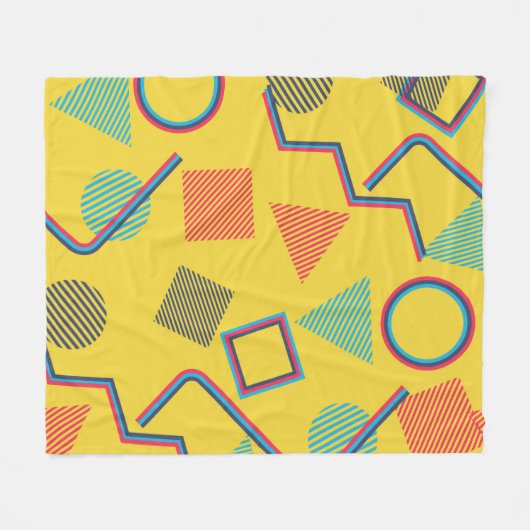 Naadloze Pop Art Pattern. Abstracte kleurige tekst Fleece Deken (Voorkant (Horizontaal))