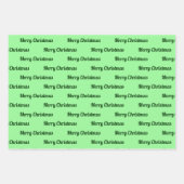 Naadloze prettige kerst Teksten over licht groen Inpakpapier Vel (Voorkant 2)