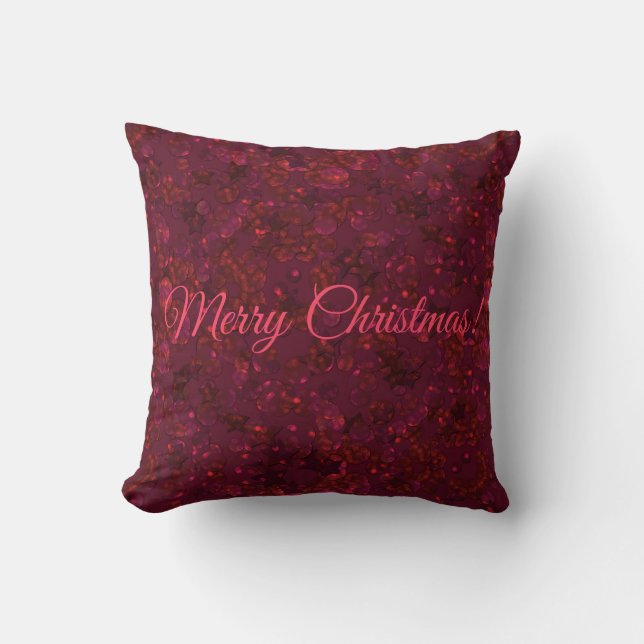 Naadloze prettige kerstglittersequenties vonk kussen (Voorkant)