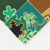 Naadloze prettige kerstsnowflake donkergroene colo fleece deken (Hoek)