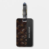 Naadloze  reliëf bagagelabel (Achterkant verticaal)