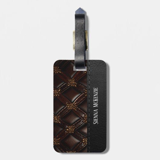 Naadloze  reliëf bagagelabel (Achterkant verticaal)