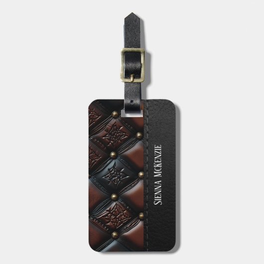 Naadloze  reliëf bagagelabel (Voorkant verticaal)