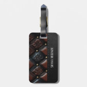 Naadloze  reliëf bagagelabel (Achterkant verticaal)