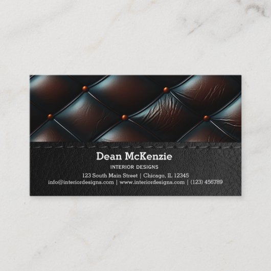 Naadloze  reliëf visitekaartje (Voorkant)