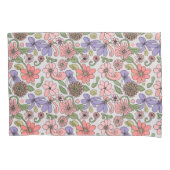 Naadloze Retro Bloemen Patroon Boho Kussensloop (Voorkant)