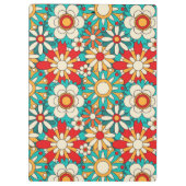 Naadloze Retro Bloemen Patroon.  decoratief Klembord (Achterkant)