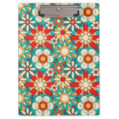 Naadloze Retro Bloemen Patroon.  decoratief Klembord (Voorkant)