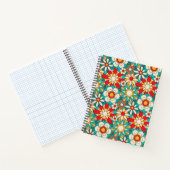 Naadloze Retro Bloemen Patroon. decoratief Notitieboek (Binnen)