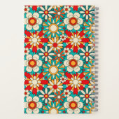 Naadloze Retro Bloemen Patroon.  decoratief Notitieboek (Achterkant)