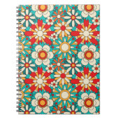 Naadloze Retro Bloemen Patroon.  decoratief Notitieboek (Voorkant)