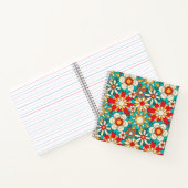 Naadloze Retro Bloemen Patroon.  decoratief Notitieboek (Binnen)