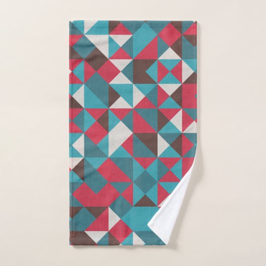Naadloze retro geometrische wasdoek met patroon bad handdoek (Handdoek)