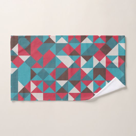 Naadloze retro geometrische wasdoek met patroon bad handdoek (Handdoek)