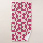 Naadloze retro groovy design met  daisy fl badhanddoek (Badhanddoek)