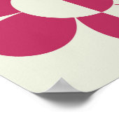 Naadloze retro groovy design met daisy fl poster (Hoek)