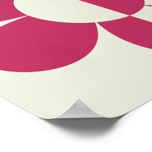 Naadloze retro groovy design met daisy fl poster (Hoek)