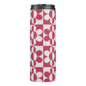 Naadloze retro groovy design met daisy fl thermosbeker (Achterkant)