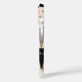 Naadloze retro illustratie katten monogram Case-Mate iPhone case (Achterkant / Links)