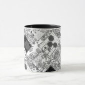 Naadloze retro  patchwork-papavers mok (Midden)