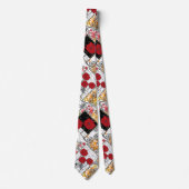 Naadloze retro  patchwork-papavers stropdas (Voorkant)