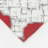 Naadloze retro  patchwork-patches fleece deken (Hoek)