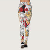 Naadloze retro patchwork-patches leggings (Achterkant)