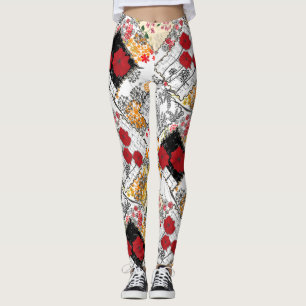 Naadloze retro  patchwork-patches leggings