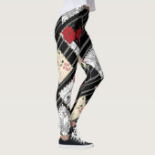 Naadloze retro  patchwork-patches leggings (Rechts)