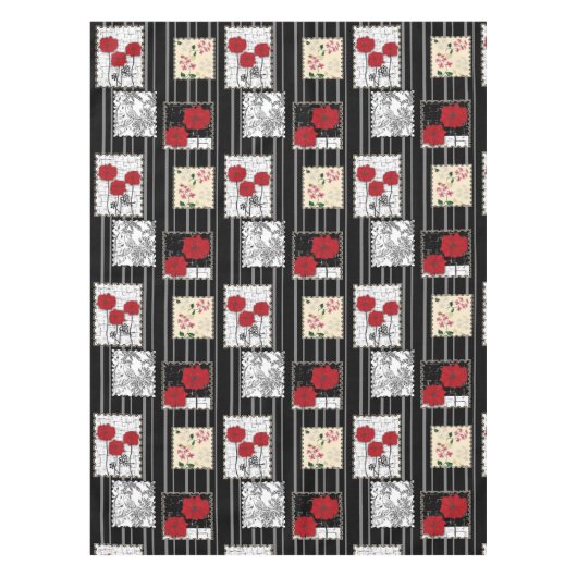 Naadloze retro  patchwork-patches tafelkleed (Voorkant)