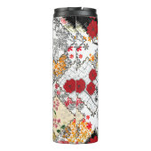 Naadloze retro patchwork-patches thermosbeker (Achterkant)